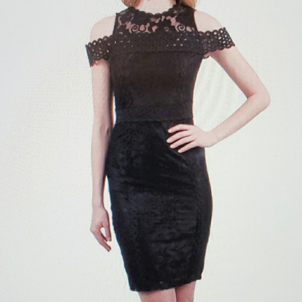 Cold Shoulder Lace Dress
